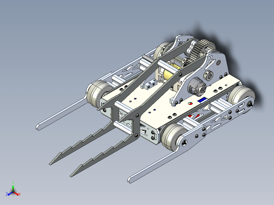 武术战斗机器人车3D图