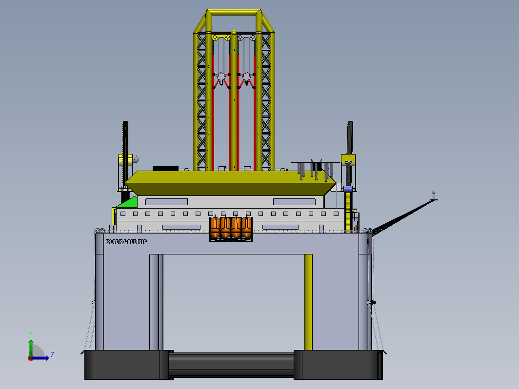 石油钻井平台3D数模图纸 Solidworks设计