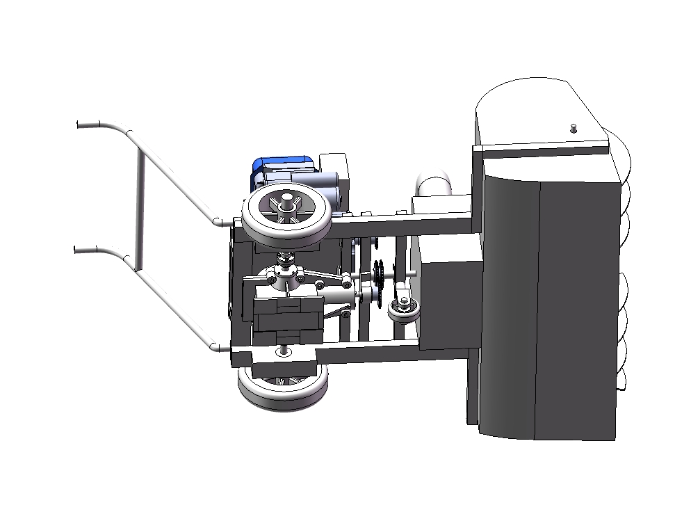 手扶式小型除雪机设计三维SW+CAD+说明书