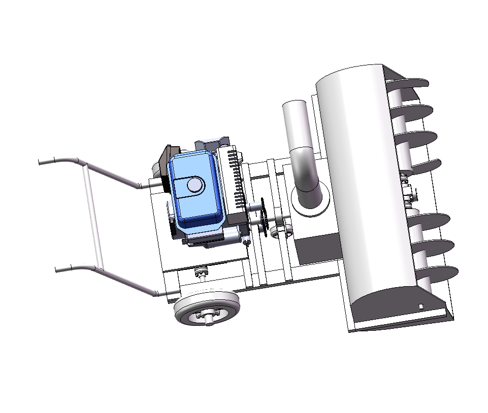 手扶式小型除雪机设计三维SW+CAD+说明书