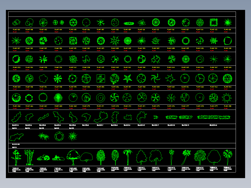 CAD植物图块
