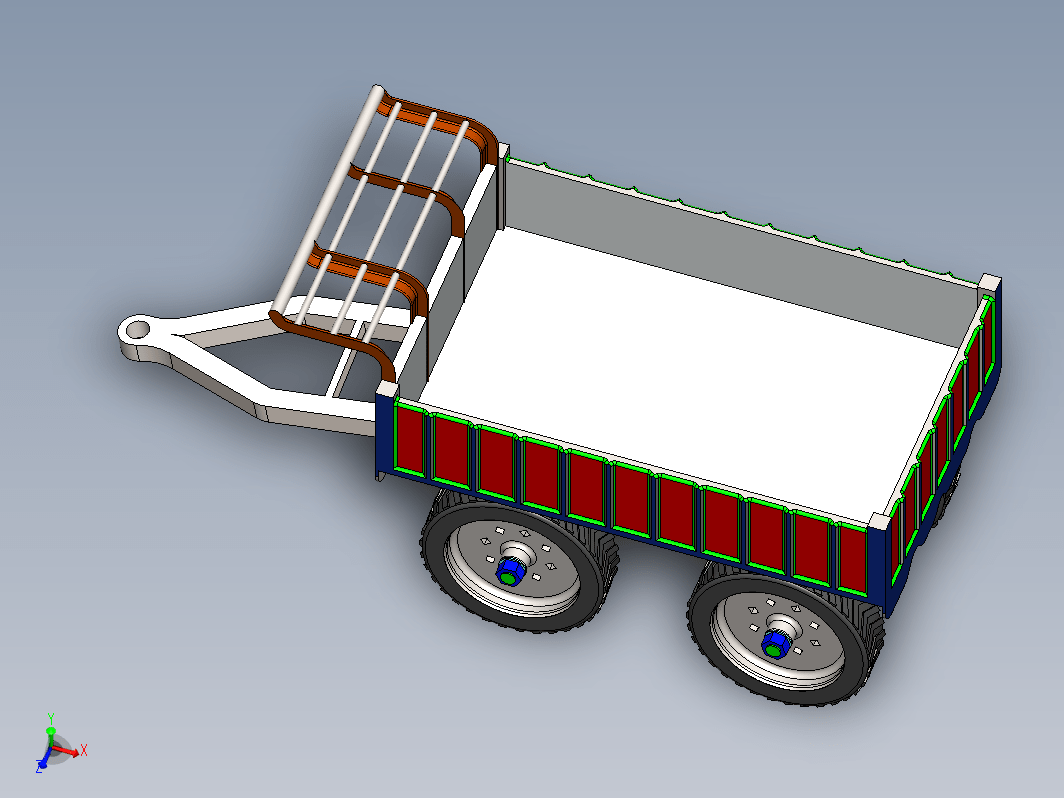 挂车拖车板车设计