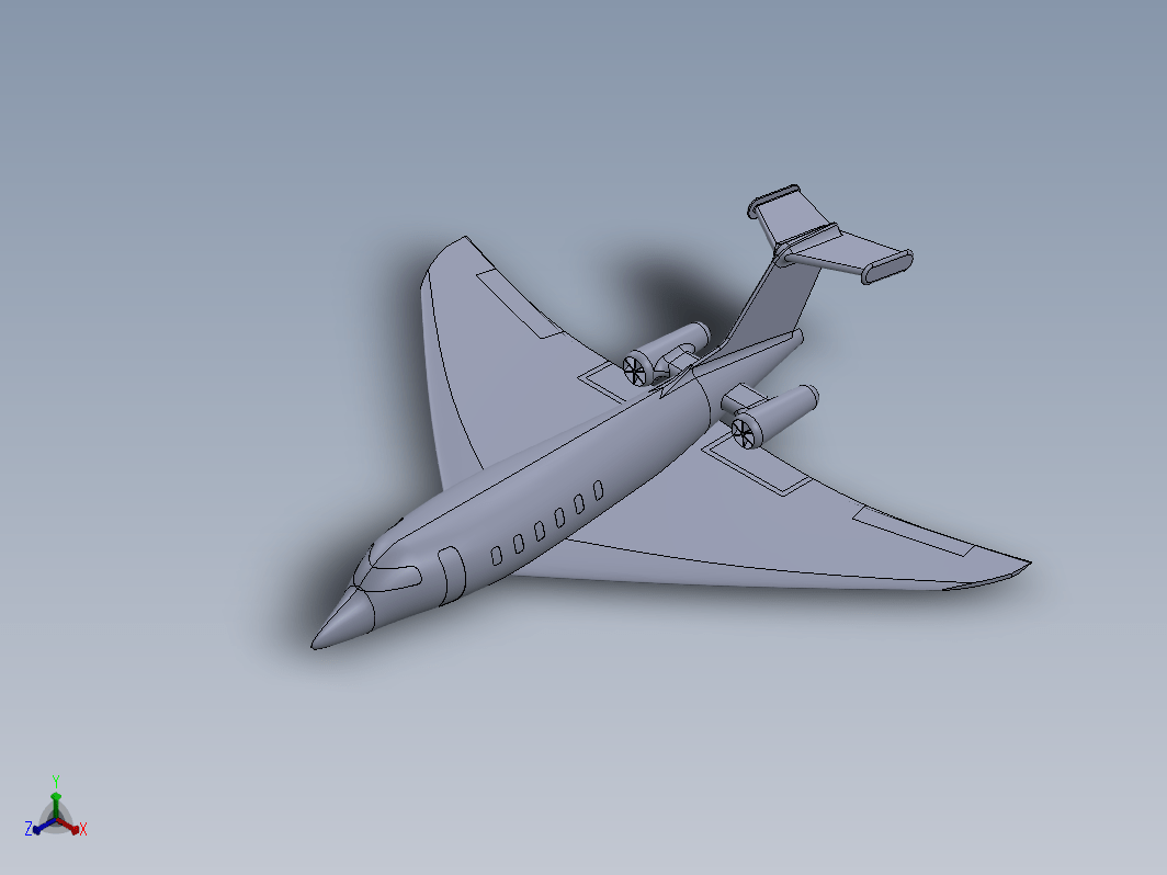 small business jet小型商务飞机造型