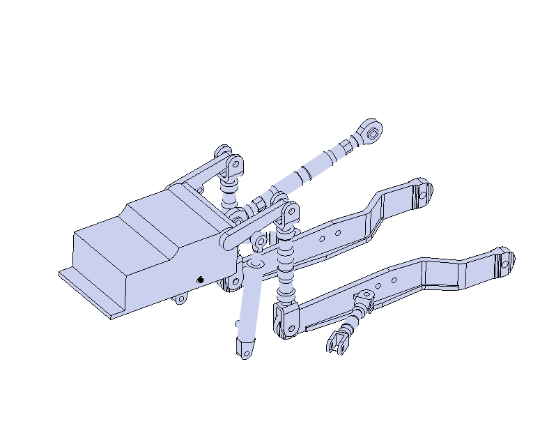 拖拉机三点悬挂三维SW2018无参