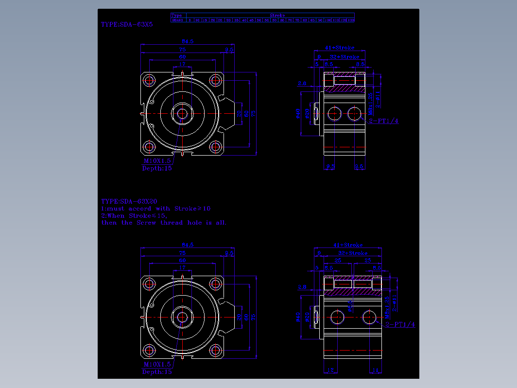 SDA气缸 83-SDA-63-BZN