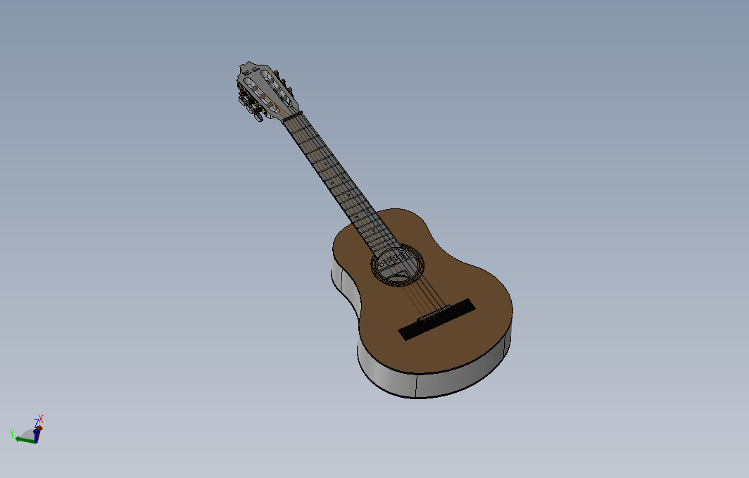 SOLIDWORKS模型下载--原声吉他