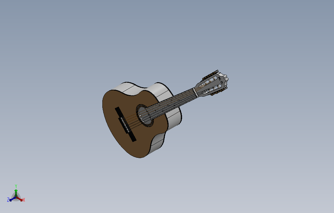 SOLIDWORKS模型下载--原声吉他