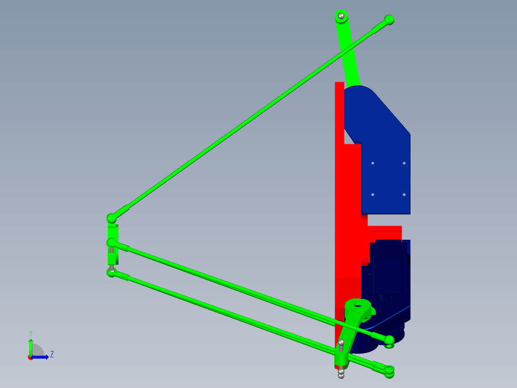 三自由度Delta并联机器人的设计与仿真三维Creo2.0带参+CAD+说明书