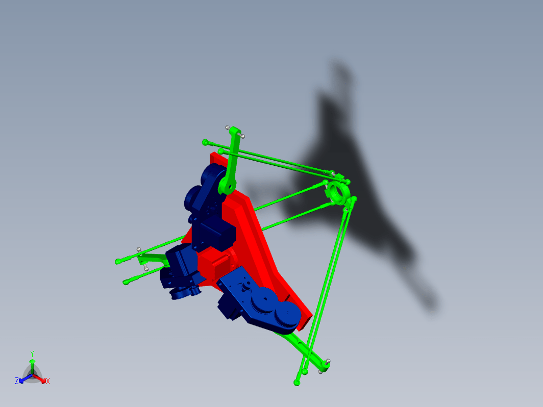 三自由度Delta并联机器人的设计与仿真三维Creo2.0带参+CAD+说明书