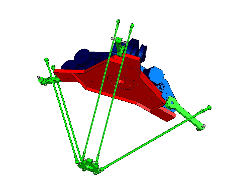 三自由度Delta并联机器人的设计与仿真三维Creo2.0带参+CAD+说明书