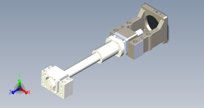 F0069-80伺服电机座(RBK80-20系列)+25直径丝杆3D装配图