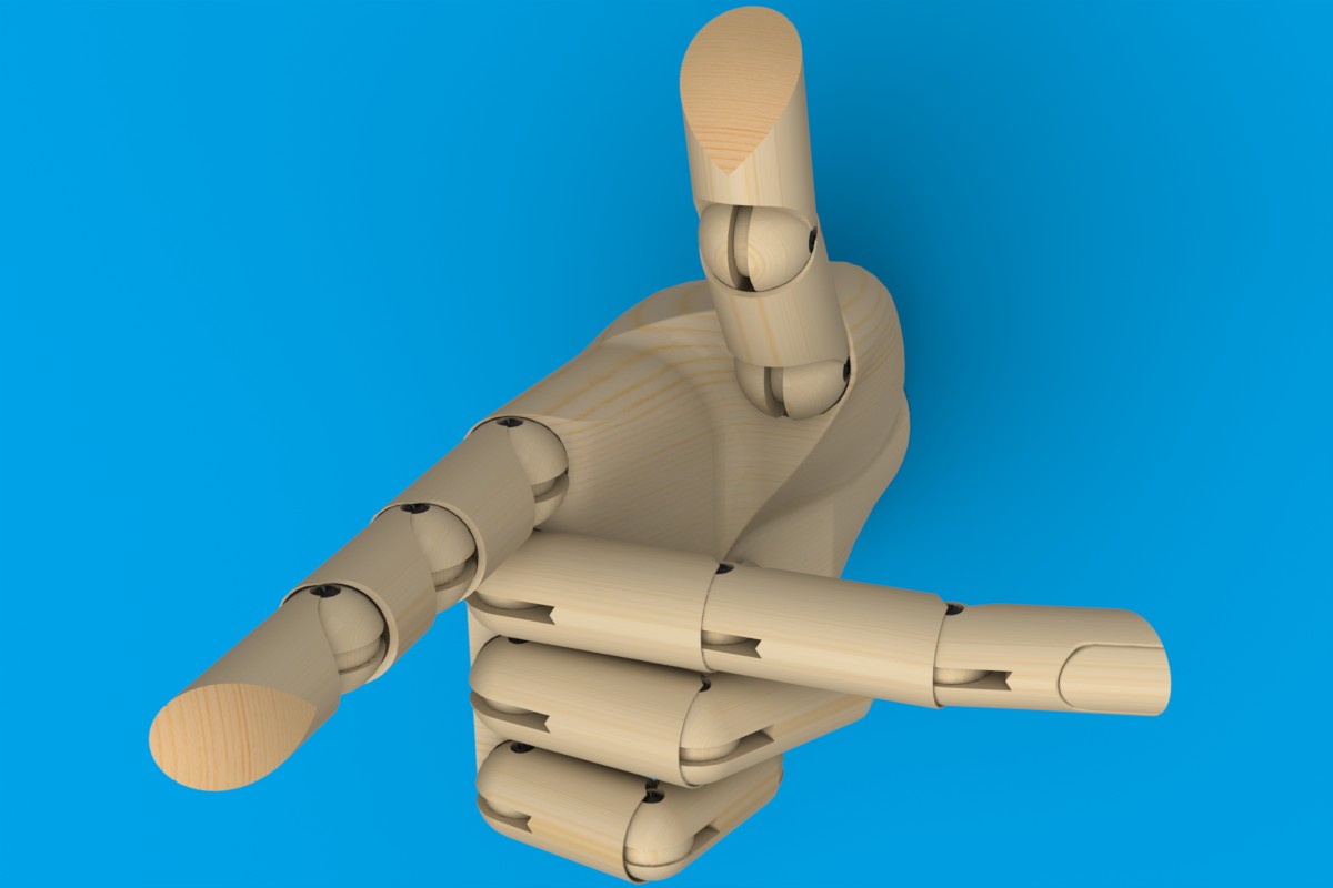 Manus仿生手掌手指模型3D图纸 Solidworks设计 附STEP