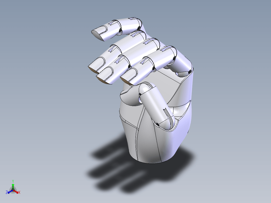 Manus仿生手掌手指模型3D图纸 Solidworks设计 附STEP