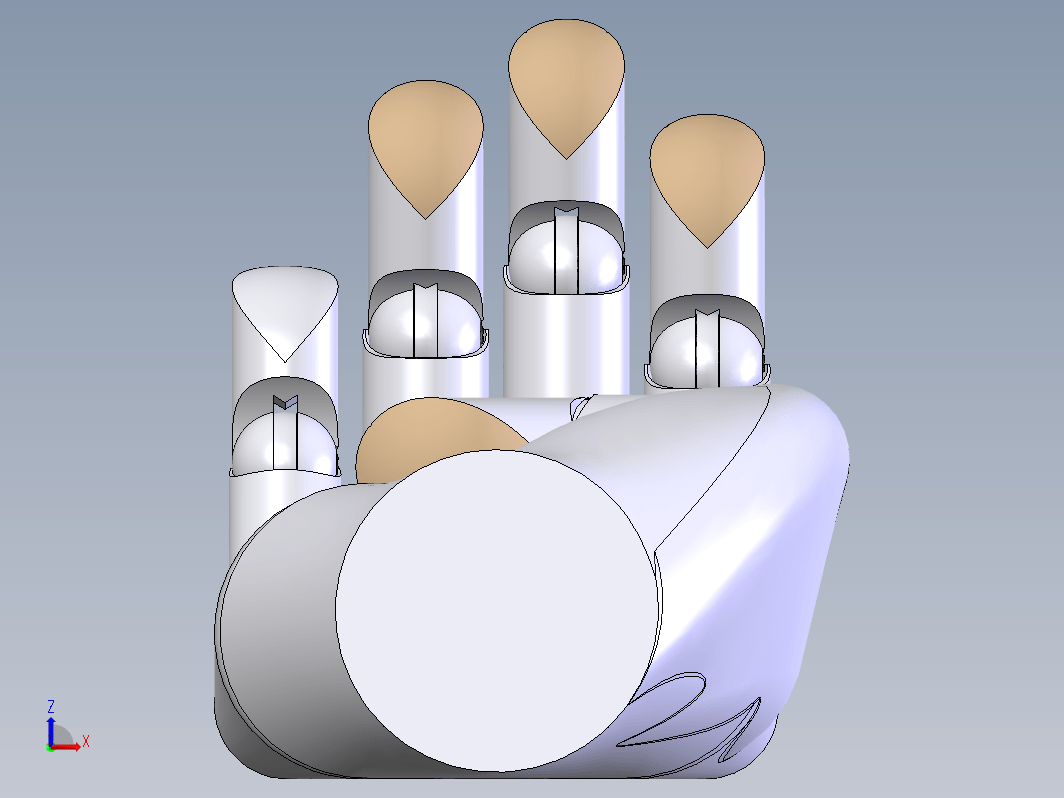 Manus仿生手掌手指模型3D图纸 Solidworks设计 附STEP