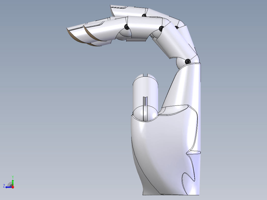 Manus仿生手掌手指模型3D图纸 Solidworks设计 附STEP