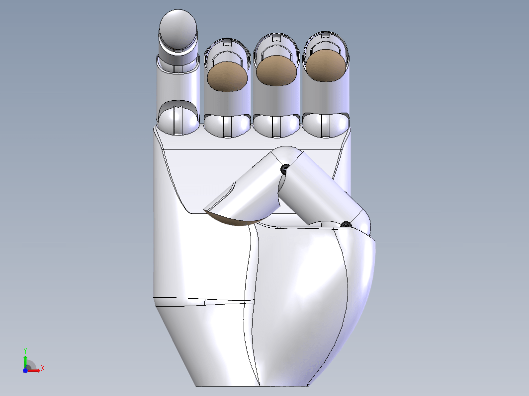 Manus仿生手掌手指模型3D图纸 Solidworks设计 附STEP