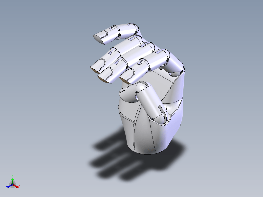 Manus仿生手掌手指模型3D图纸 Solidworks设计 附STEP