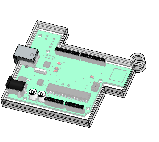 平板微型灯电源电路组件三维模型设计