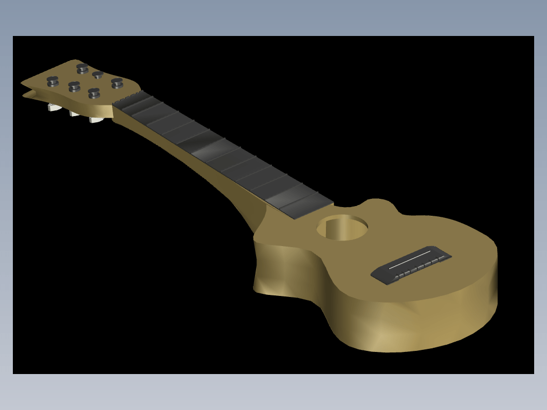 迷你吉他3D模型