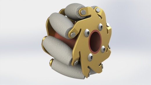 Solidworks：麦克纳姆轮