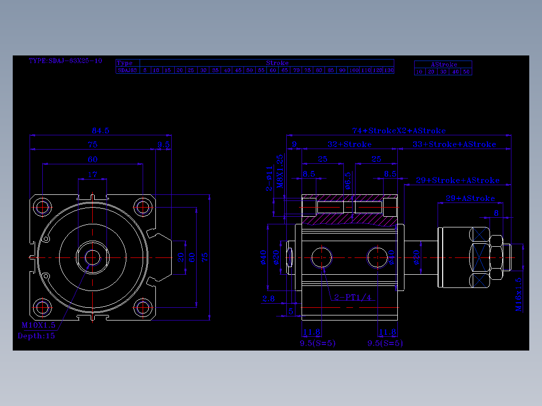 SDA气缸 83-SDAJ-63-BZN