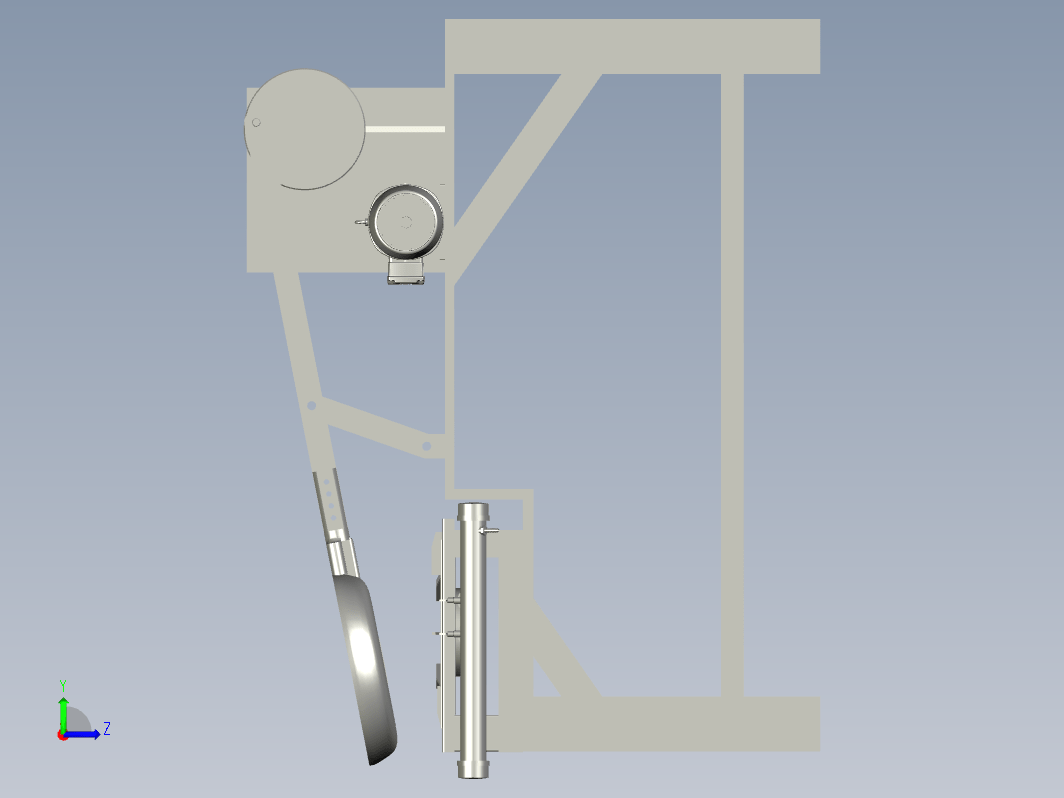 自动炒菜机（模拟颠勺式）三维Step+CAD+说明书