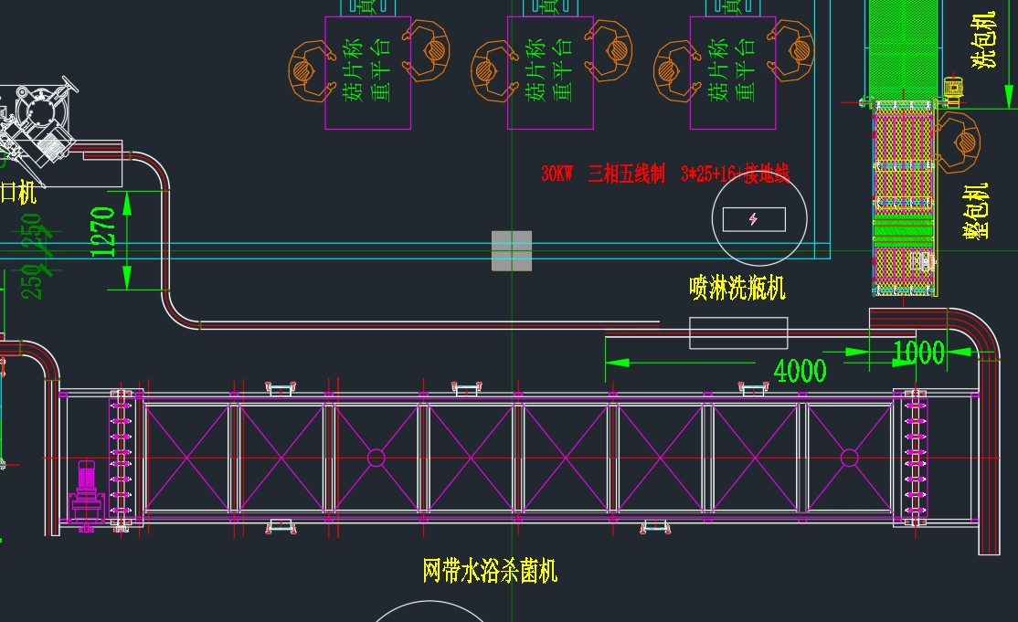 蘑菇酱生产工艺设备车间布局图