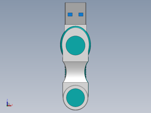 USB 3D 模型（通过 Keyshot 渲染）缩略图