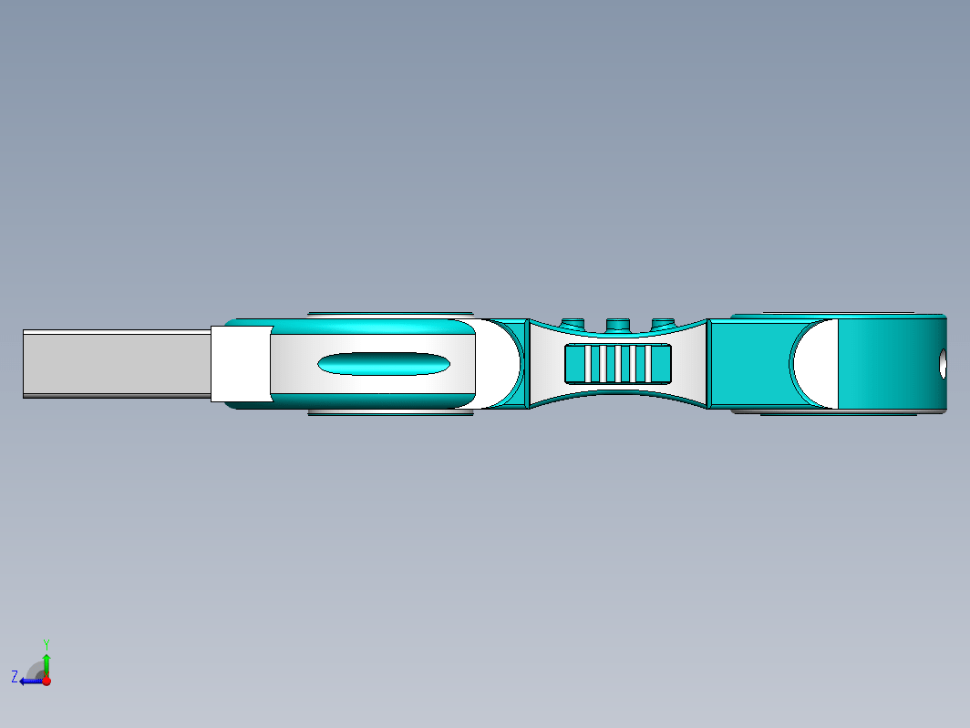 USB 3D 模型（通过 Keyshot 渲染）