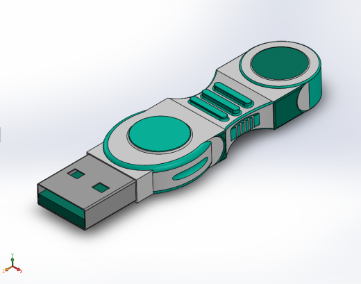 USB 3D 模型（通过 Keyshot 渲染）缩略图