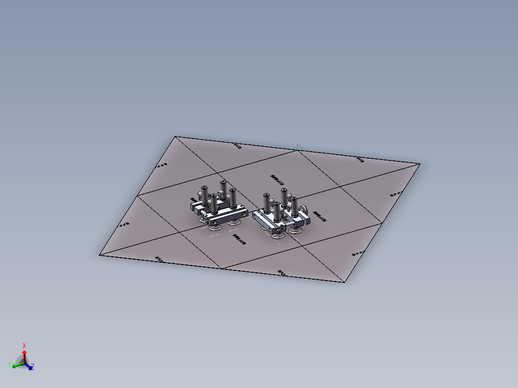 拼接工装万能移动吸盘3D+CAD工程图