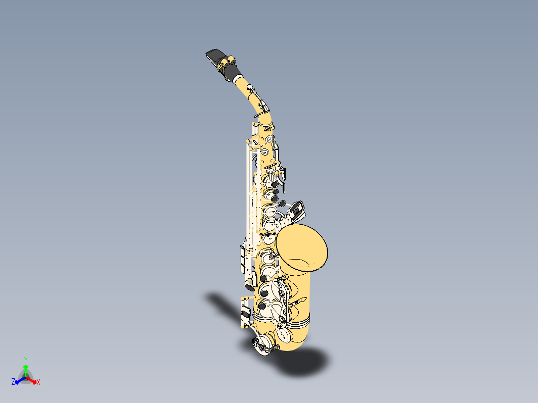 萨克斯3D模型