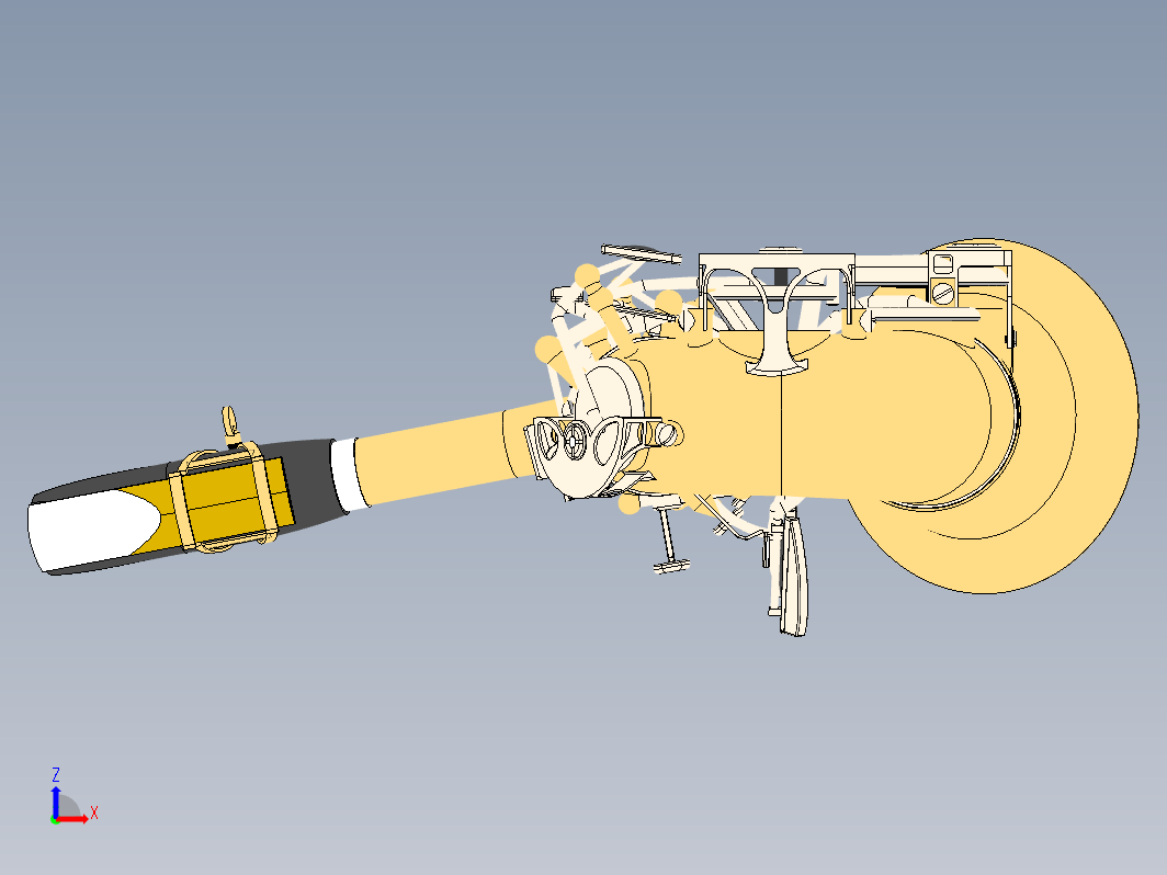 萨克斯3D模型