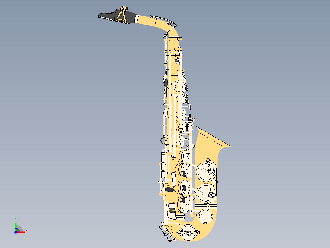 萨克斯3D模型