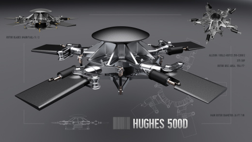 Hughes 500D主旋翼机头缩略图