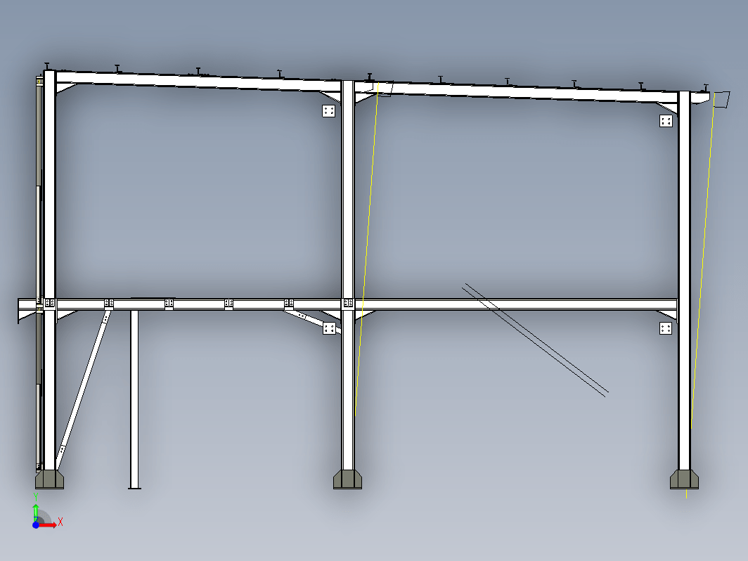 工业建筑使用的钢支架