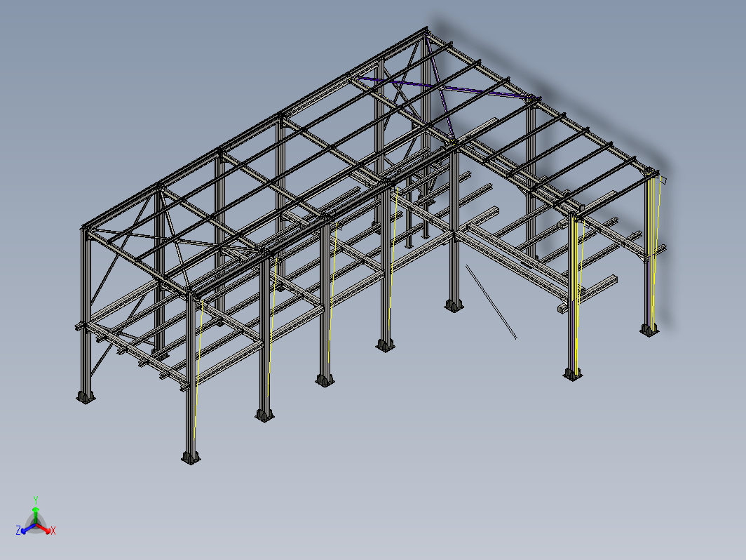 工业建筑使用的钢支架