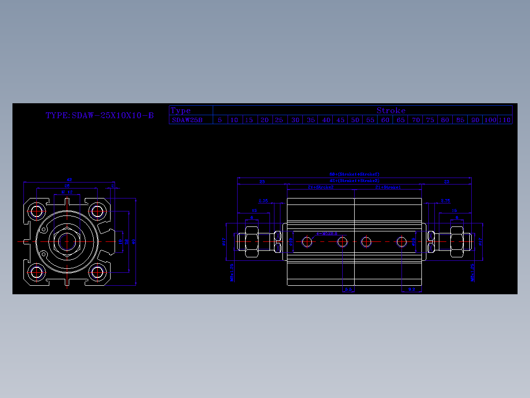 SDA气缸 83-SDAW-25-BZW