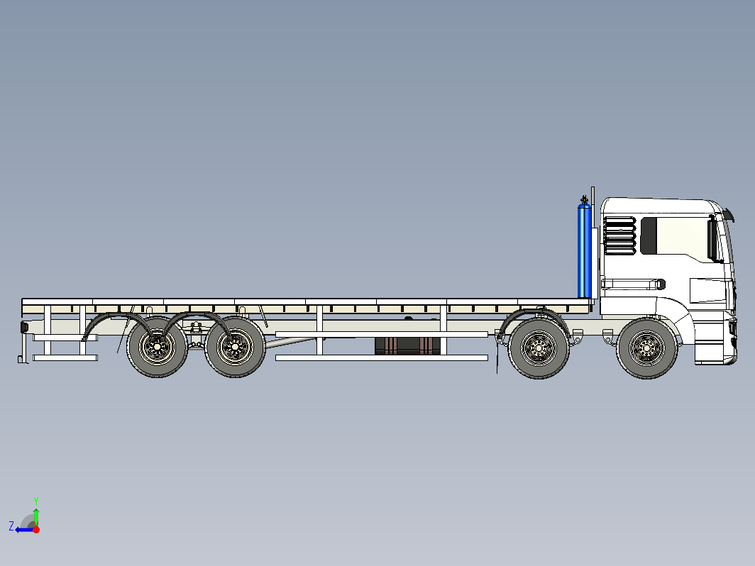 9.6米平板货车 前四后八货运汽车