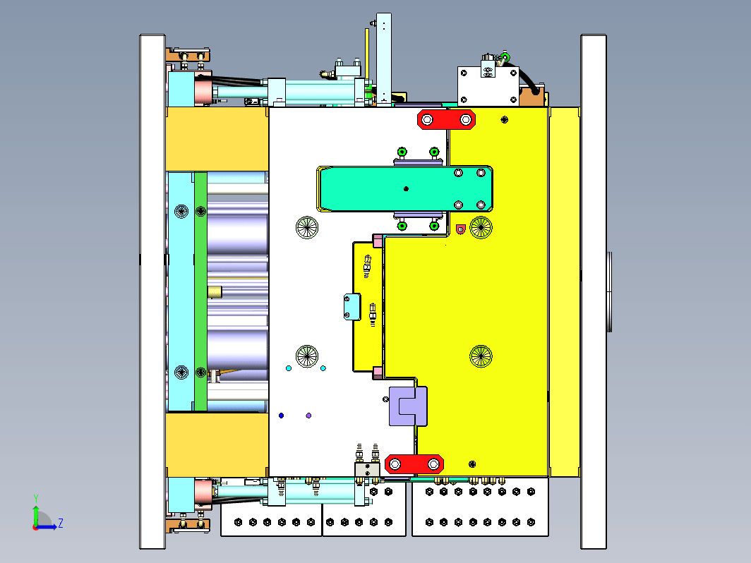 汽车仪表板本体经典后模油缸内抽+前模斜顶+前模斜抽结构+（斜顶+直顶+斜顶辅助杆）