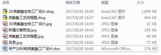 年产2000吨亮氨酸工厂设计CAD+说明书缩略图