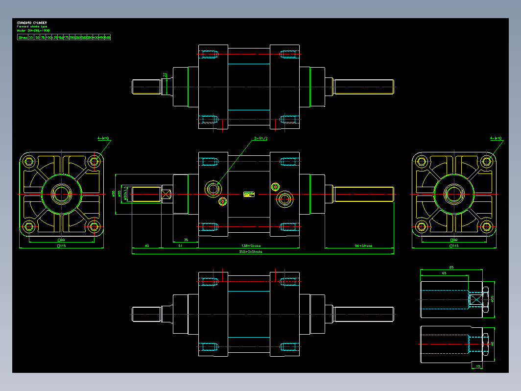 气缸 DNL100B