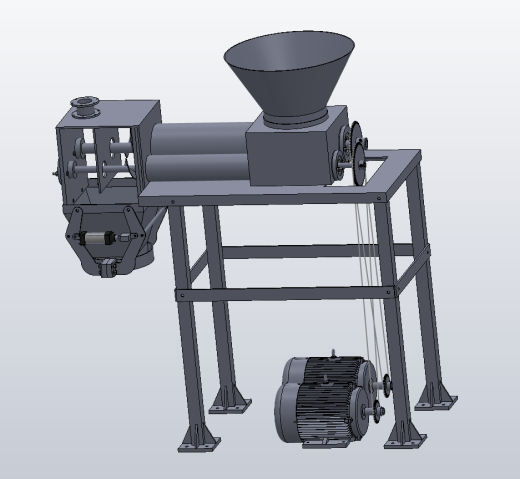 强制给料定量包装机三维SW2020带参+CAD+说明
