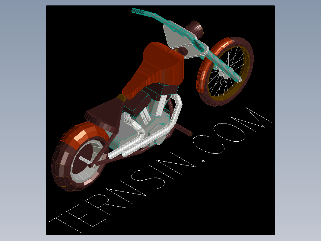 CAD摩托车