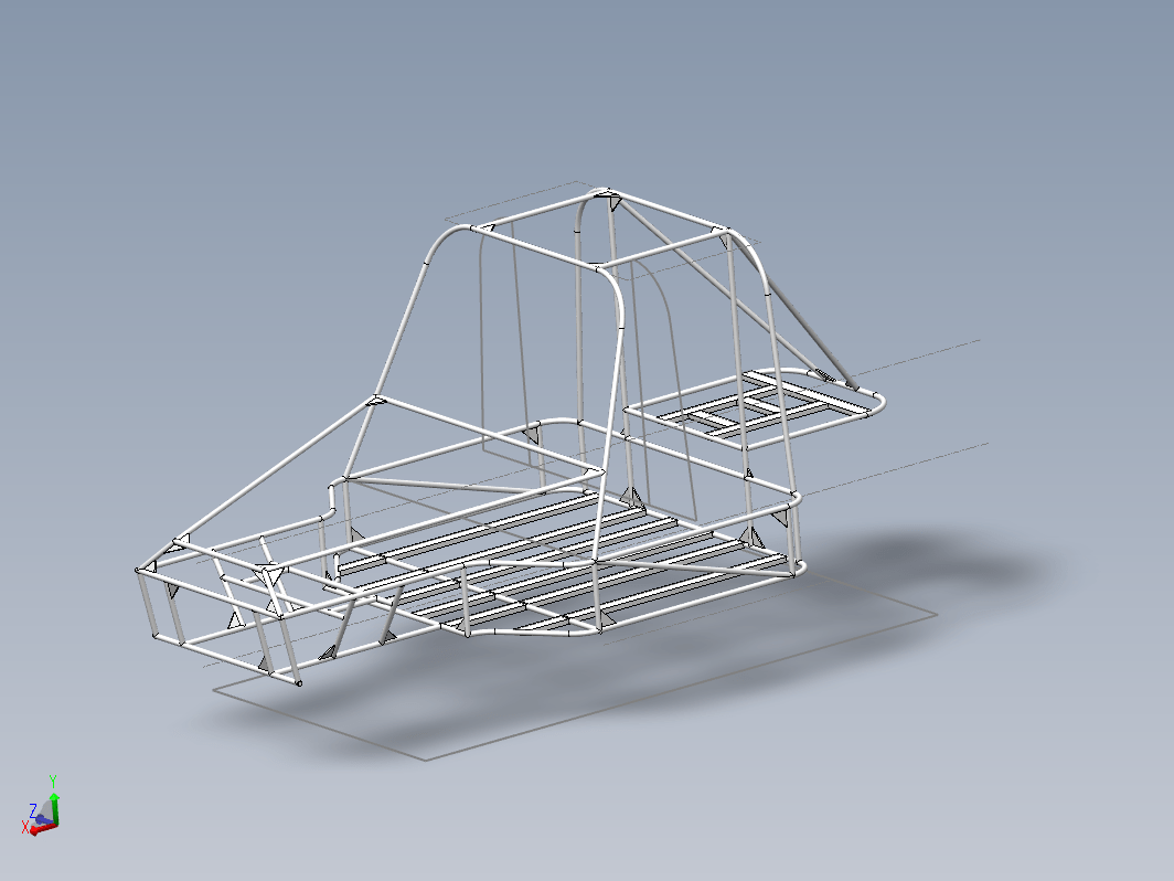 钢管结构赛车小车底盘