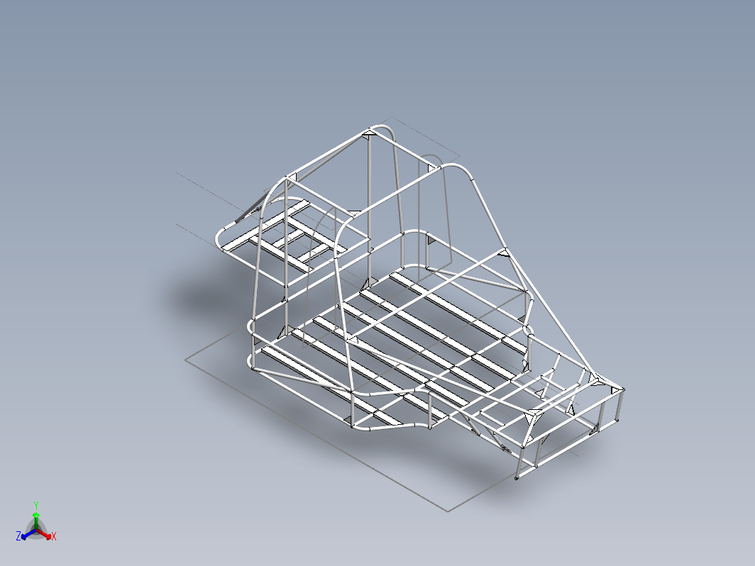 钢管结构赛车小车底盘