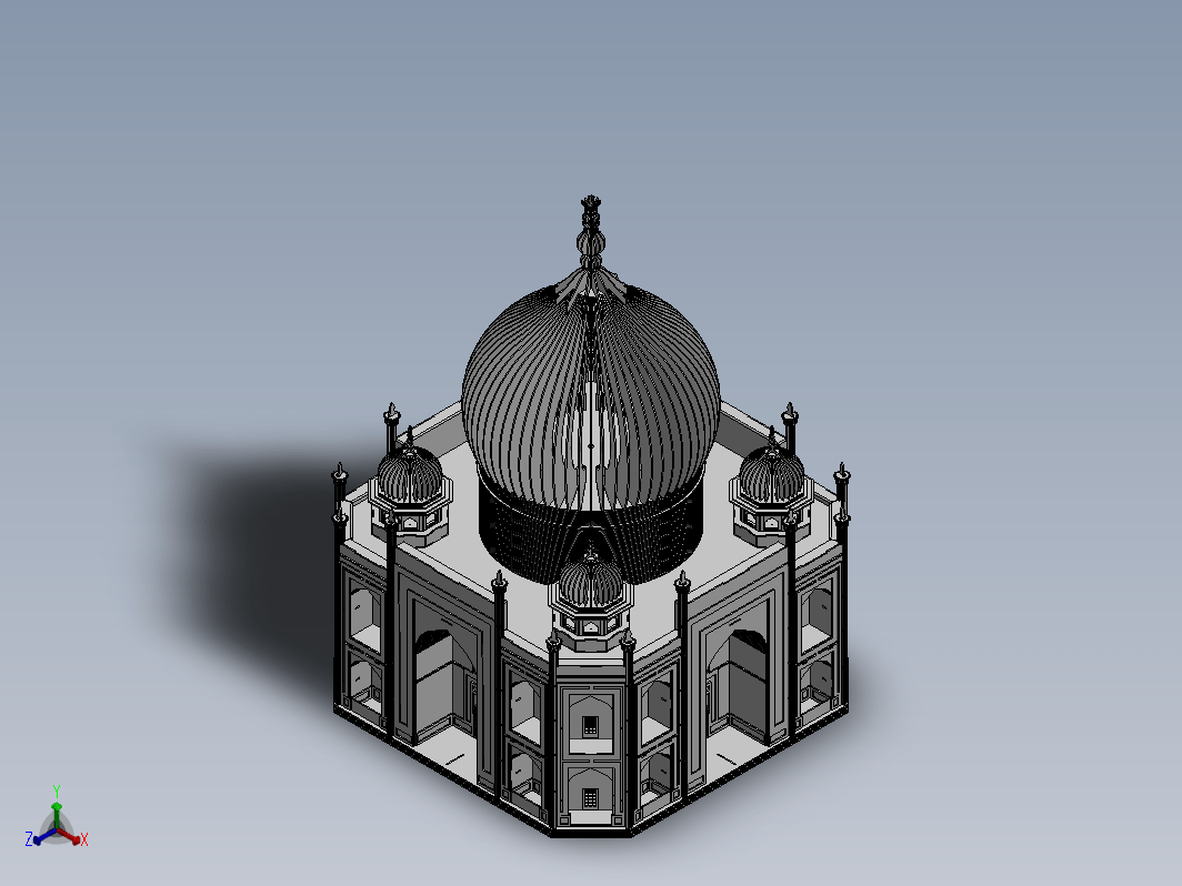 泰姬陵三维拼装模型