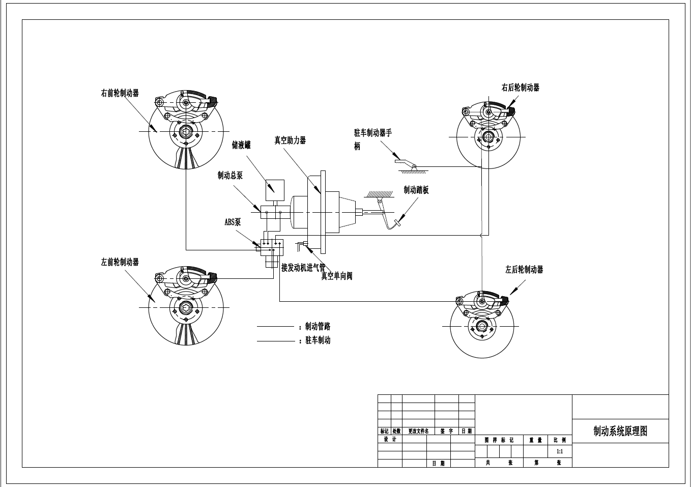 汽车通风盘制动系统设计+CAD+说明书