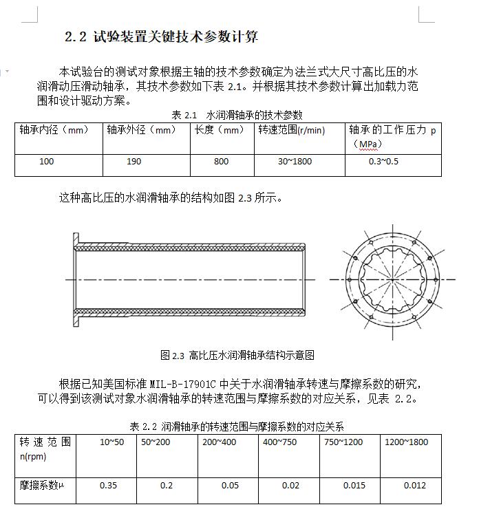 水润滑轴承润滑性能试验装置