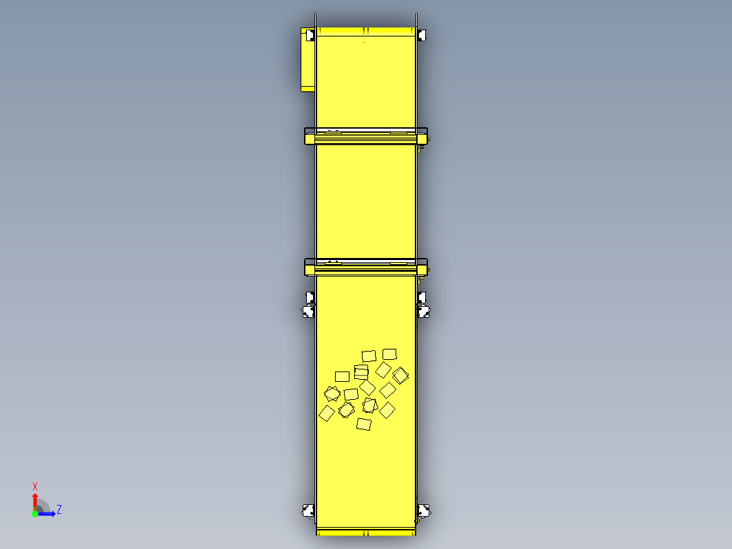 安装输送机上散装工件的拆分刷子